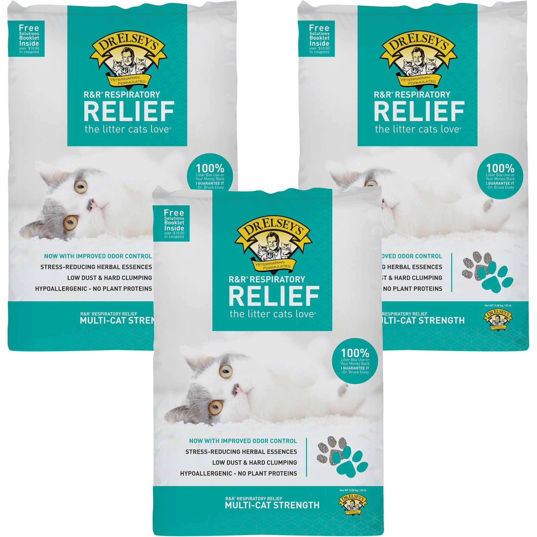 Dr. Elsey's R&R Stress-Reducing Clumping Clay Cat Litter, 60-lb bundle