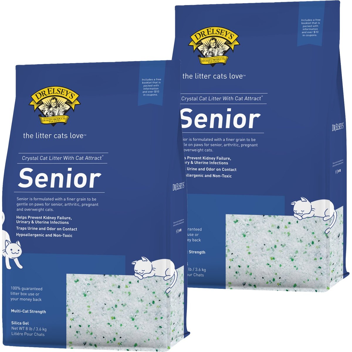 Dr. Elsey's Senior Crystal Cat Litter, 16-lb bundle