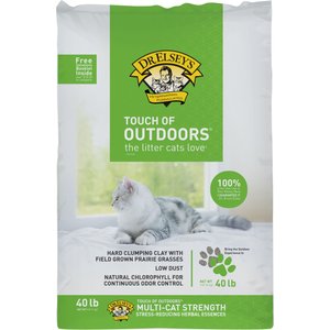 Dr. Elsey's Touch of Outdoors Stress-Reducing Clumping Clay Cat Litter, 40-lb bag