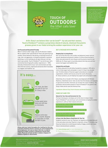 Show full view: Dr. Elsey's Touch of Outdoors Stress-Reducing Clumping Clay Cat Litter, 40-lb bag slide 4 of 13