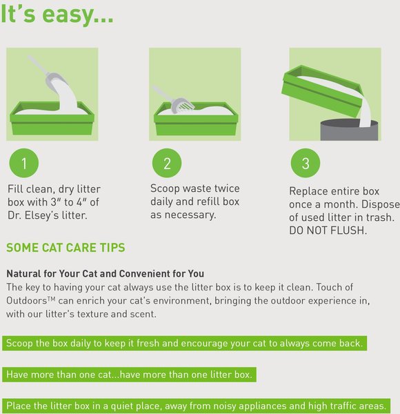 Show full view: Dr. Elsey's Touch of Outdoors Stress-Reducing Clumping Clay Cat Litter, 40-lb bag slide 8 of 13