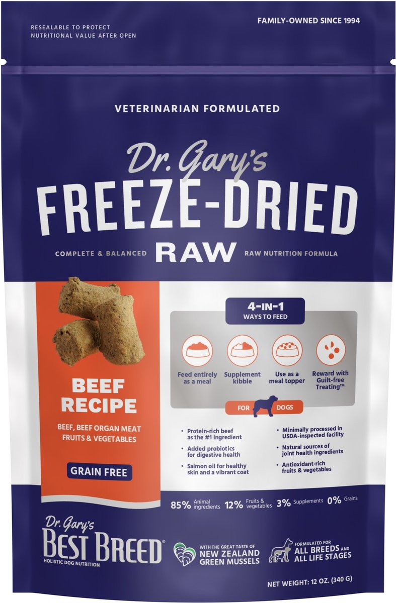 Dr. Gary's Best Breed Fish Recipe High-Protein Adult Raw Freeze-Dried Dog Food