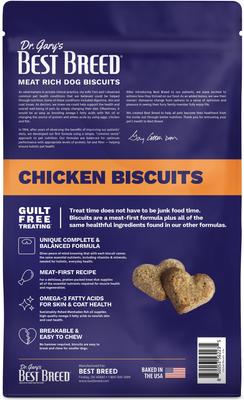 Show full view: Dr. Gary's Best Breed Chicken Biscuits Adult Crunchy Dog Treats, 4-lb bag slide 3 of 6