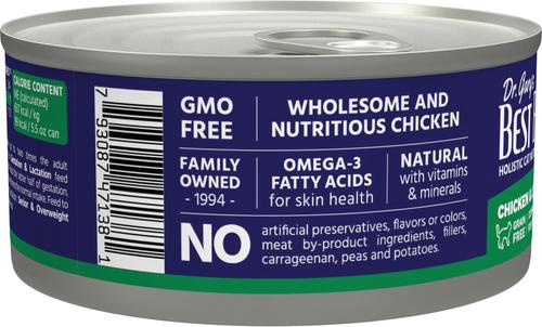 Show full view: Dr. Gary's Best Breed Chicken & Liver Grain-Free Pate Wet Cat Food, 5.5-oz can, case of 24 slide 4 of 6
