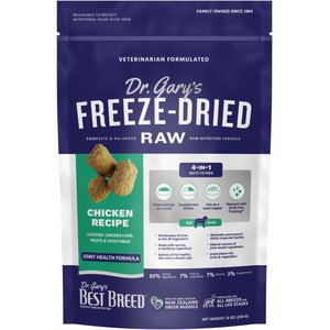 Dr. Gary's Best Breed Chicken Recipe High-Protein Adult Raw Freeze-Dried Dog Food, 12-oz bag