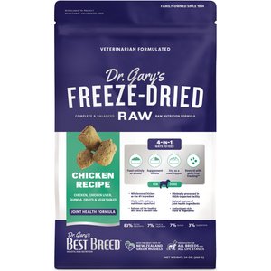 Dr. Gary's Best Breed Chicken Recipe High-Protein Adult Raw Freeze-Dried Dog Food, 24-oz bag