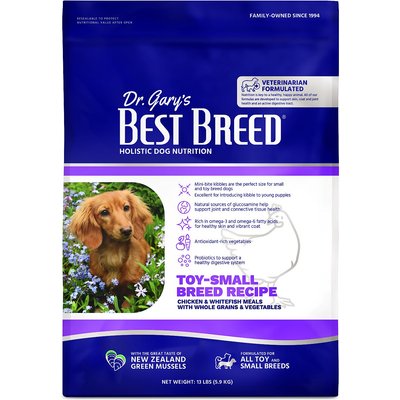 Dr. Gary's Best Breed Dr. Gary's Best Breed Chicken & Whitefish Meals Toy-Small Breed Recipe Dry Dog Food, 13-lb bag