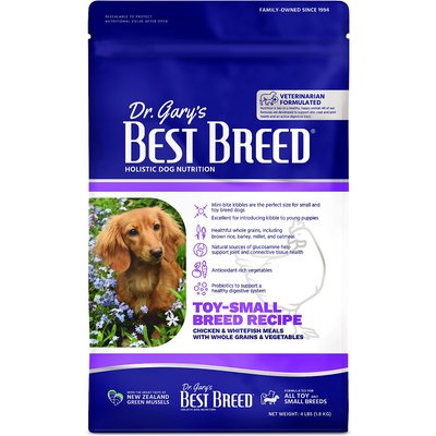 Dr. Gary's Best Breed Dr. Gary's Best Breed Chicken & Whitefish Meals Toy-Small Breed Recipe Dry Dog Food, 4-lb bag