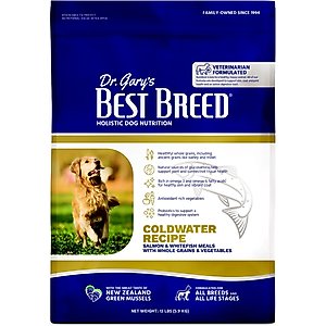 Dr. Gary's Best Breed Coldwater Recipe Salmon & Whitefish Meals Dry Dog Food, 13-lb bag