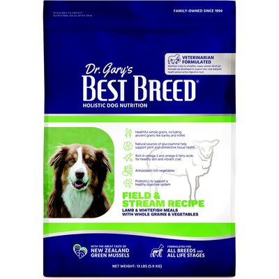 Dr. Gary's Best Breed Dr. Gary's Best Breed Field & Stream Recipe Lamb & Whitefish Meals Dry Dog Food, 13-lb bag