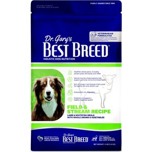 Dr. Gary's Best Breed Field & Stream Recipe Lamb & Whitefish Meals Dry Dog Food, 4-lb bag
