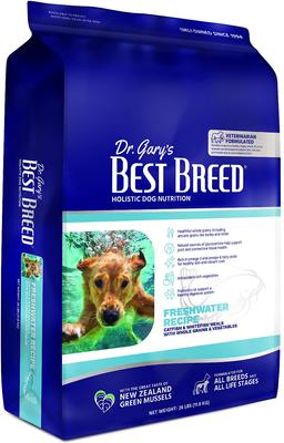Show full view: Dr. Gary's Best Breed Freshwater Recipe Catfish & Whitefish Meals Dry Dog Food, 26-lb bag slide 4 of 6