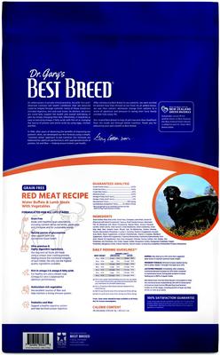 Show full view: Dr. Gary's Best Breed Grain-Free Red Meat Recipe Dry Dog Food, 26-lb bag slide 3 of 7