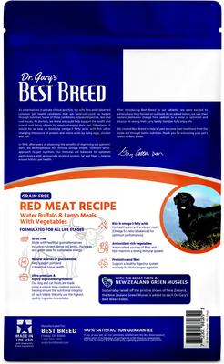 Show full view: Dr. Gary's Best Breed Grain-Free Red Meat Recipe Dry Dog Food, 4-lb bag slide 3 of 9