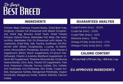 Show full view: Dr. Gary's Best Breed Holistic All Breed Dry Dog Food, 13-lb bag slide 6 of 7