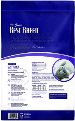 Show full view: Dr. Gary's Best Breed Holistic Grain-Free All Life Stages Dry Cat Food, 24-lb bag slide 4 of 6