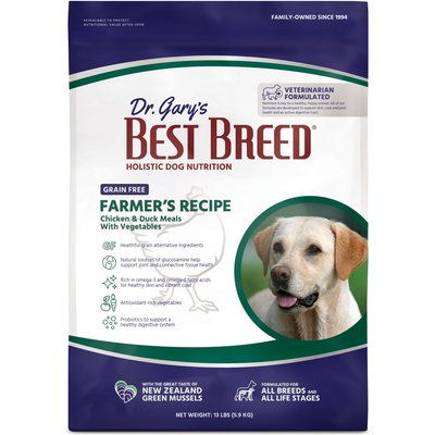 Dr. Gary's Best Breed Dr. Gary's Best Breed Holistic Grain-Free Farmer's Chicken with Fruits & Vegetables Dry Dog Food, 13-lb bag
