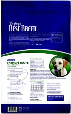 Show full view: Dr. Gary's Best Breed Holistic Grain-Free Farmer's Chicken with Fruits & Vegetables Dry Dog Food, 26-lb bag slide 3 of 7