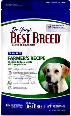 Show full view: Dr. Gary's Best Breed Holistic Grain-Free Farmer's Chicken with Fruits & Vegetables Dry Dog Food, 4-lb bag slide 1 of 9