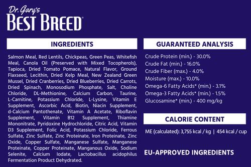 Show full view: Dr. Gary's Best Breed Holistic Grain-Free Ocean Salmon with Fruits & Vegetables Dry Dog Food, 13-lb bag slide 6 of 7