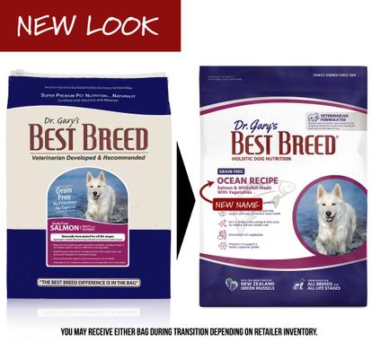 Show full view: Dr. Gary's Best Breed Holistic Grain-Free Ocean Salmon with Fruits & Vegetables Dry Dog Food, 26-lb bag slide 3 of 7