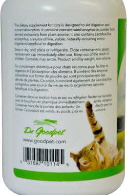 Show full view: Dr. Goodpet Digestive Enzymes Cat Supplement, 4-oz bottle slide 4 of 5