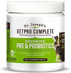 Dr. Joseph's VetPro Complete Advanced Powdered Pre & Probiotics Powder Digsestive Supplement for Dogs, 6.3-oz jar
