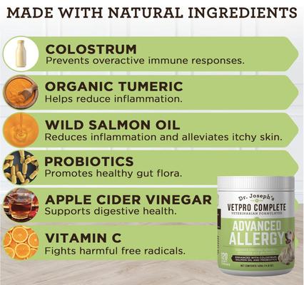 Show full view: Dr. Joseph's VetPro Complete Beef Flavored Soft Chew Advanced Allergy Supplement for Dogs, 120 count slide 6 of 9