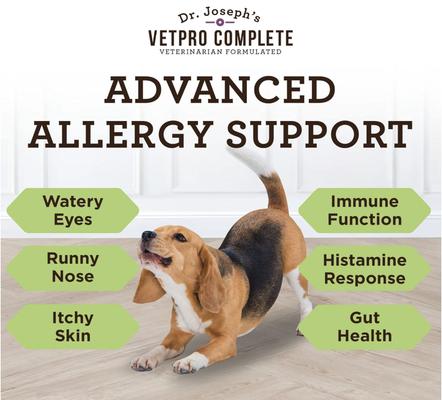 Show full view: Dr. Joseph's VetPro Complete Beef Flavored Soft Chew Advanced Allergy Supplement for Dogs, 120 count slide 5 of 9