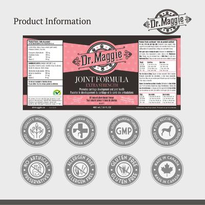 Show full view: Dr. Maggie by NaturPet Inc. Joint Formula Hip & Joint Natural Flavor Liquid Supplement for Cats & Dogs, 16-fl oz bottle slide 5 of 8