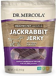Dr. Mercola Jackrabbit Jerky Dog Treats, 4-oz bag