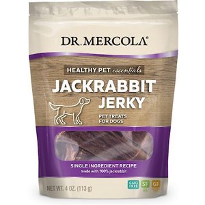 Dr. Mercola Jackrabbit Jerky Dog Treats, 4-oz bag