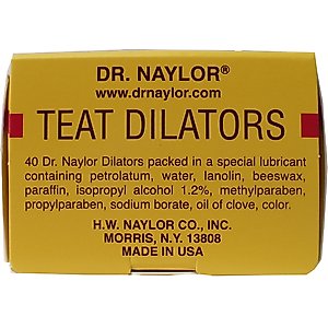 Dr. Naylor Teat Dilators Farm First Aid, 40 count