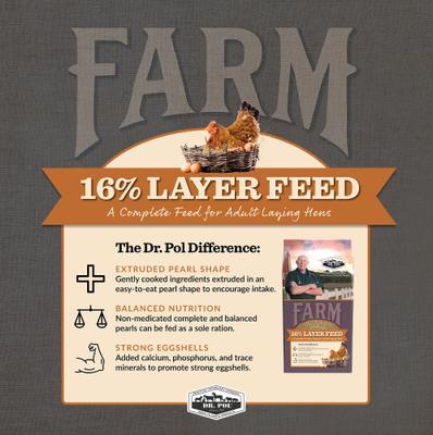Show full view: Dr. Pol 16% Poultry Pearls Layer Chicken Feed, 30-lb bag slide 5 of 10