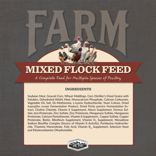 Show full view: Dr. Pol 28% Poultry Pearls Mixed Flock Feed, 30-lb bag slide 2 of 9
