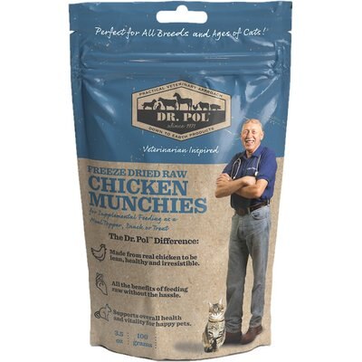 Dr. Pol Dr. Pol Chicken Munchies Grain-Free Freeze-Dried Raw Cat Treats, 3.5-oz bag