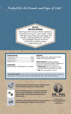 Show full view: Dr. Pol Chicken Munchies Grain-Free Freeze-Dried Raw Cat Treats, 3.5-oz bag slide 3 of 10