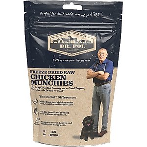 Dr. Pol Chicken Munchies Grain-Free Freeze-Dried Raw Dog Treats, 8-oz. bag