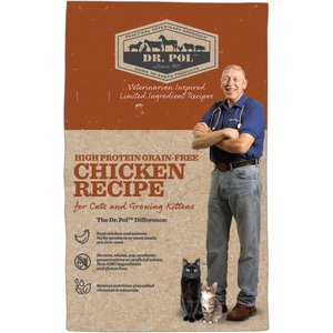 Dr. Pol High Protein Limited Ingredient Chicken Recipe Cat & Kitten Food, 8-lb bag