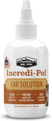 Show full view: Dr. Pol Incredi-Pol Ear Solution for Dogs, Cats, & All Pets, 3-fl oz bottle slide 3 of 8