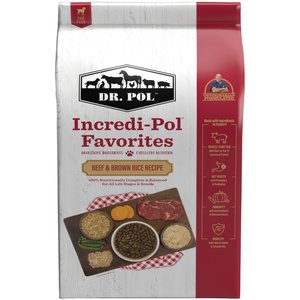 Dr. Pol Incredi-Pol Favorites Beef & Brown Rice Dog Food, 24-lb bag
