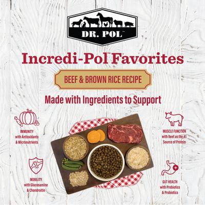Show full view: Dr. Pol Incredi-Pol Favorites Beef & Brown Rice Dog Food, 6-lb bag slide 4 of 8