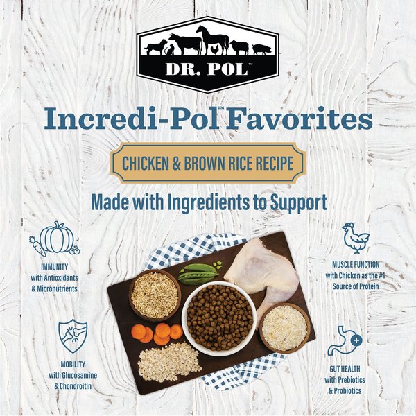 Dr. Pol Incredi-Pol Favorites Chicken & Brown Rice Dog Food, 24-lb bag
