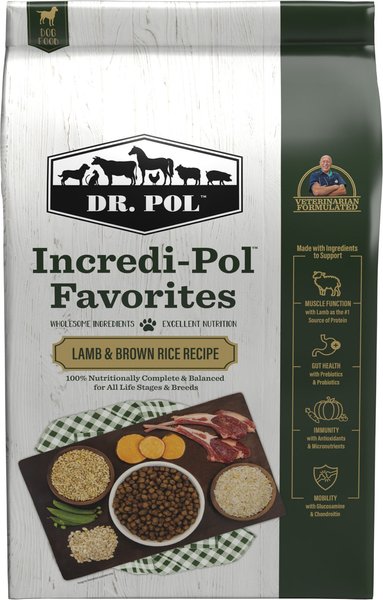 Dr. Pol Incredi-Pol Favorites Lamb & Brown Rice Dog Food, 24-lb bag