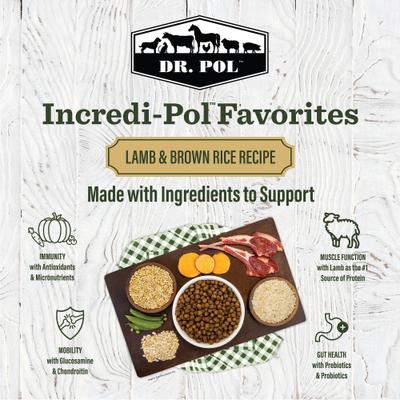Show full view: Dr. Pol Incredi-Pol Favorites Lamb & Brown Rice Dog Food, 24-lb bag slide 4 of 7