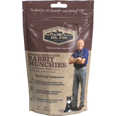 Dr. Pol Dr. Pol Rabbit Munchies Grain-Free Freeze-Dried Raw Cat Treats, 3.5-oz bag