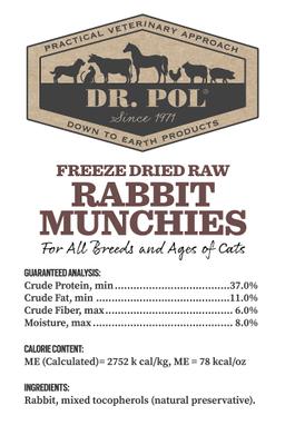 Show full view: Dr. Pol Rabbit Munchies Grain-Free Freeze-Dried Raw Cat Treats, 3.5-oz bag slide 3 of 9