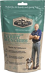 Dr. Pol Rabbit Munchies Grain-Free Freeze-Dried Raw Dog Treats, 3.5-oz. bag