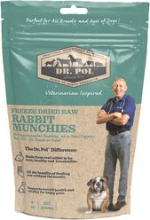 Dr. Pol Rabbit Munchies Grain-Free Freeze-Dried Raw Dog Treats, 8-oz. bag