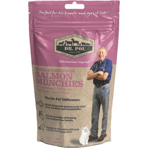 Dr. Pol Salmon Munchies Grain-Free Freeze-Dried Raw Cat Treats, 3.5-oz bag